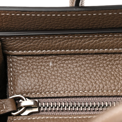 Celine Drummed Calfskin Nano Luggage Souris 12 of 14