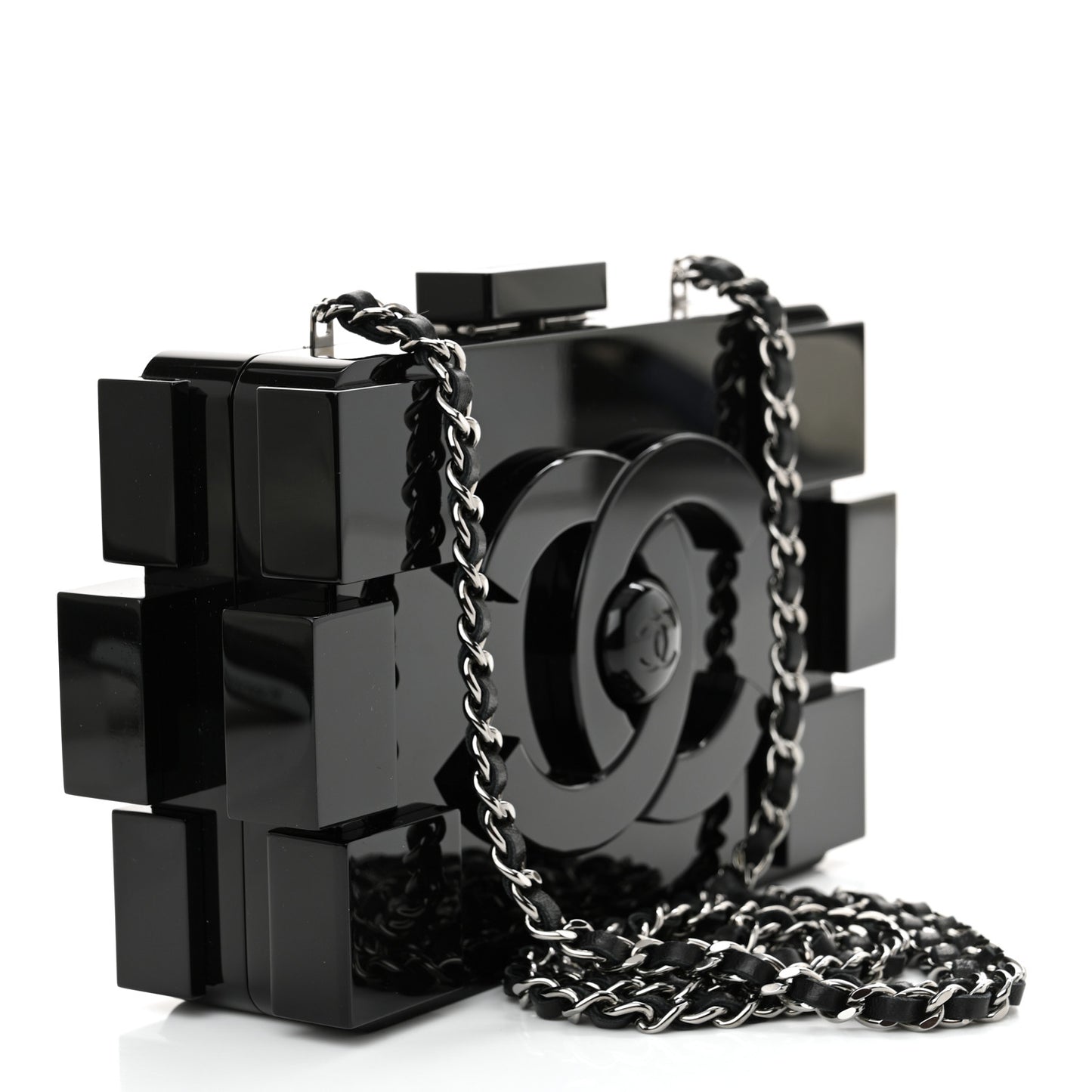 Plexiglass Barcode Boy Brick Lego Clutch Black