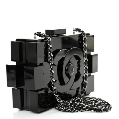 Chanel Plexiglass Barcode Boy Brick Lego Clutch Black 3 of 12