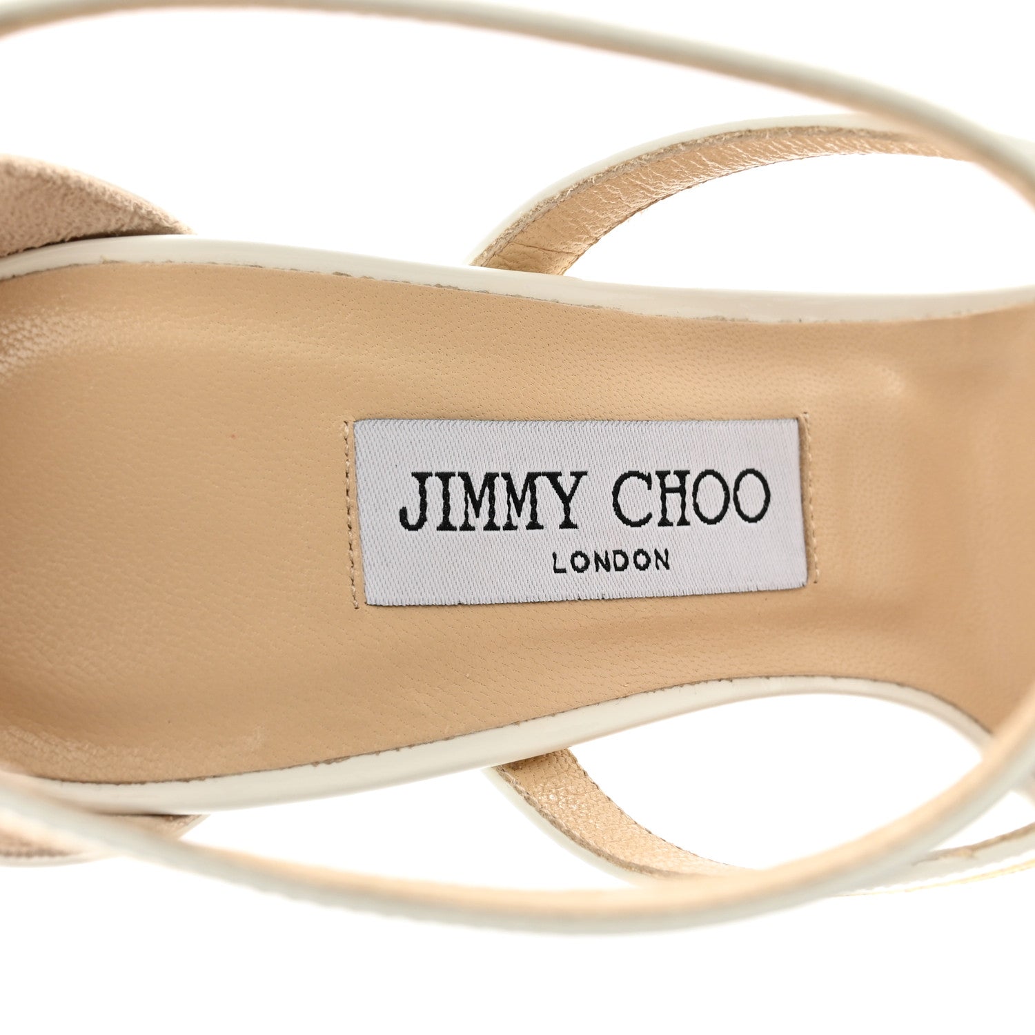 Jimmy Choo Metallic Patent Thistle 100 Sandals 40 White Gold 7 of 8