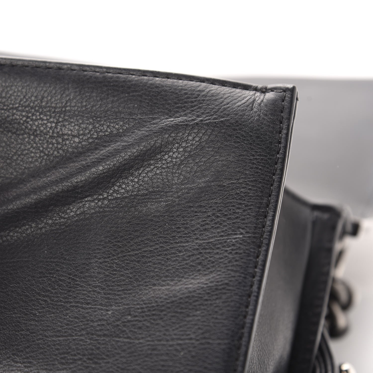 Chanel Calfskin Double Stitch Medium Boy Flap Black 16 of 17