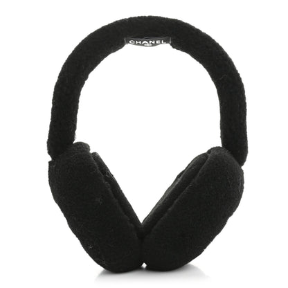 Chanel Shearling CC Ear Muffs Black 1 of 5