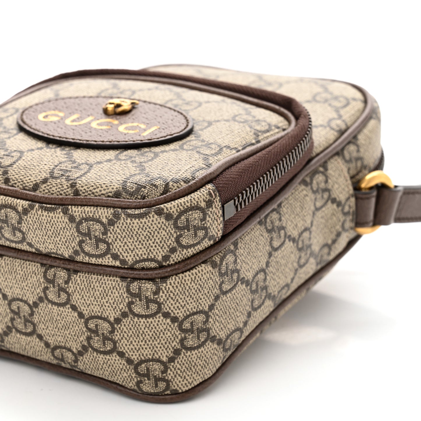 GG Supreme Monogram Mini Neo Vintage Double Zip Messenger Bag Beige New Acero Crop