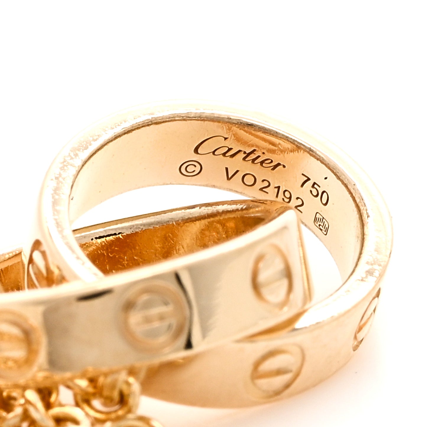 18K Yellow Gold Interlocking LOVE Necklace