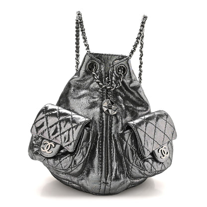 Chanel Iridescent Calfskin Mini Backpack Is Back Silver 1 of 10