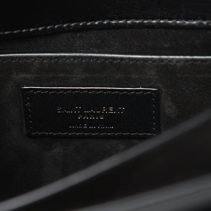 Saint Laurent Calfskin Medium Monogram Sunset Black 6 of 9