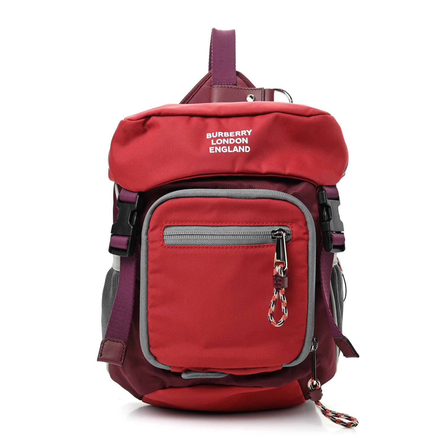 Burberry Nylon Leo Sling Bag Bright Red 1 of 10