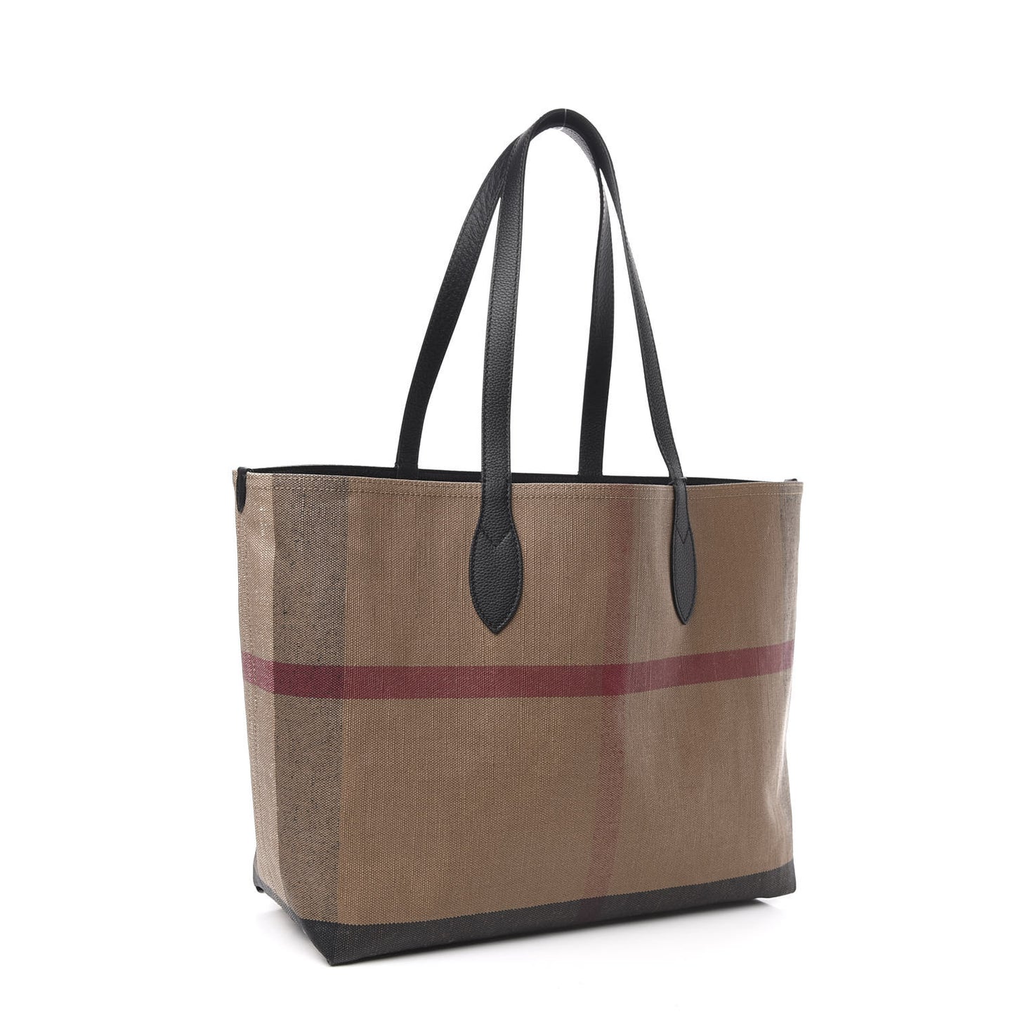 Coated Canvas Mega Check Medium Doodle Tote Black