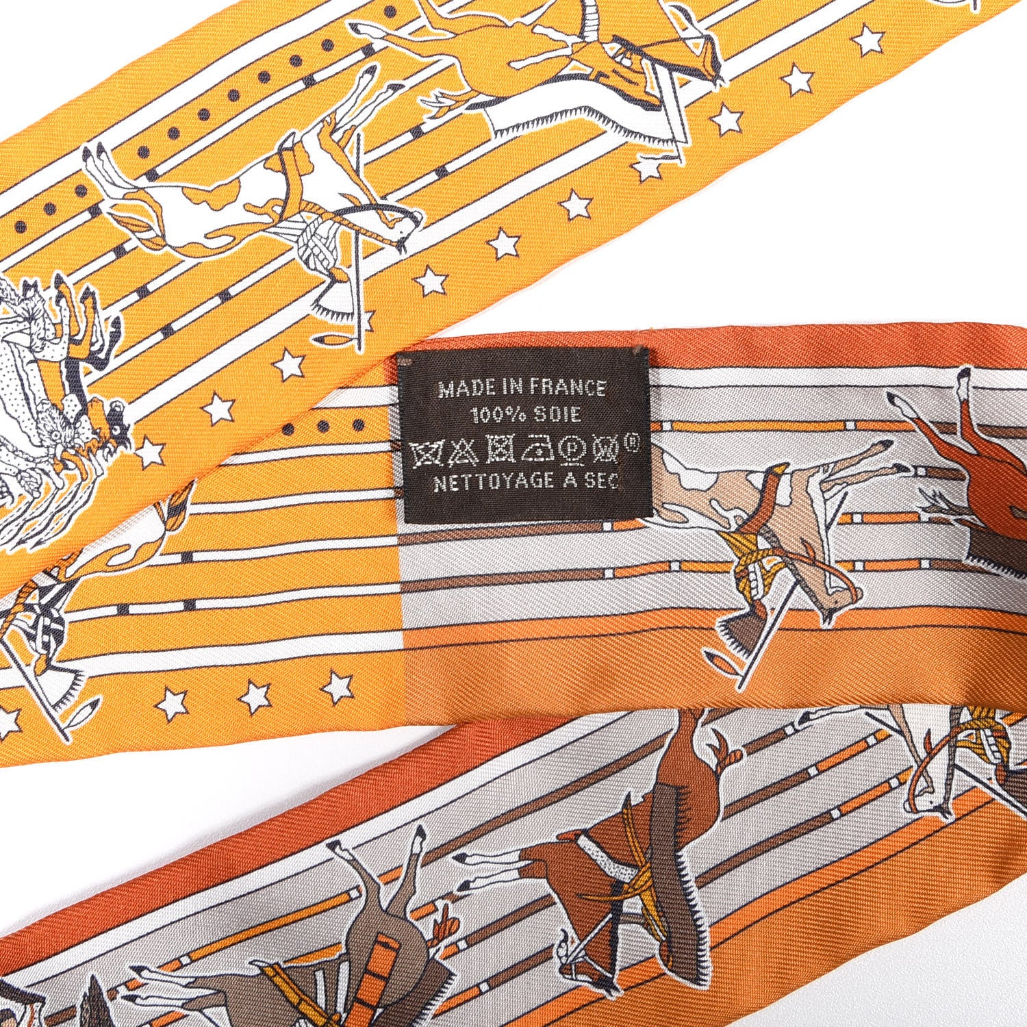 Hermes Silk Pani La Shar Pawnee Twilly Orange Mastic Brun 4 of 4