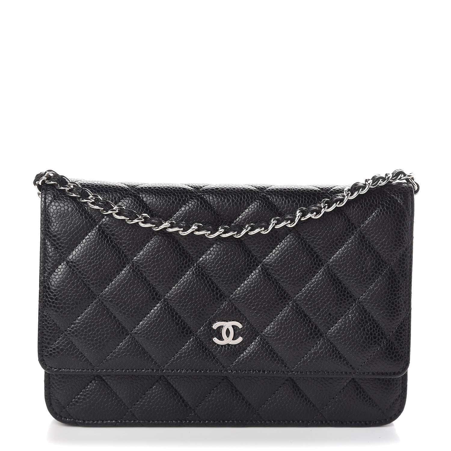 Chanel Caviar Quilted Wallet On Chain WOC Black 1 of 12
