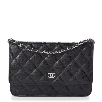 Chanel Caviar Quilted Wallet On Chain WOC Black 1 of 12