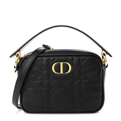 Christian Dior Calfskin Macrocannage Caro Camera Bag Black 1 of 10