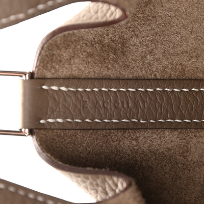 Hermes Taurillon Clemence Picotin Lock 18 PM Etoupe 6 of 8