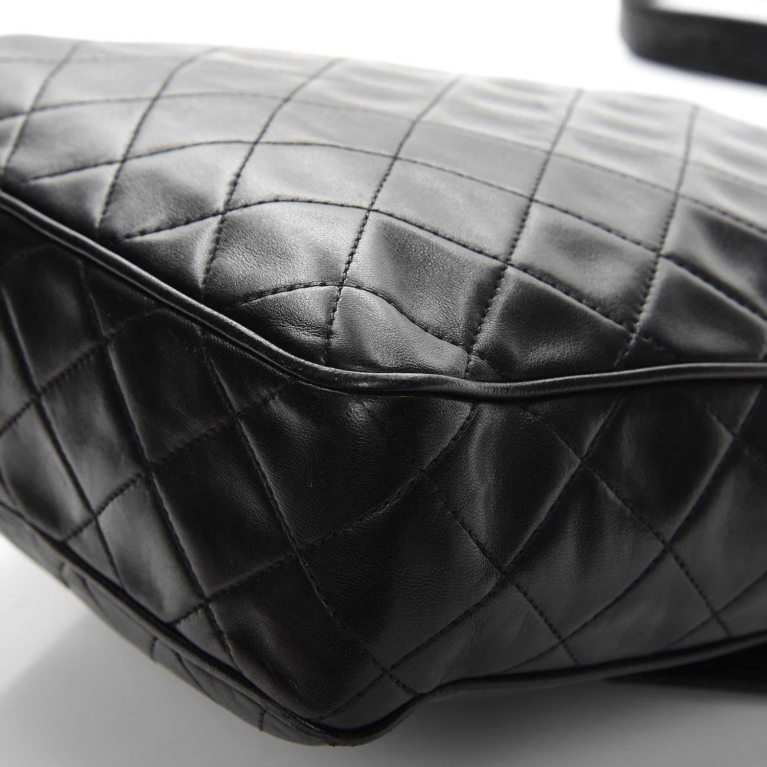 Chanel Quilted Lambskin Flap Crossbody Bag Black 12 of 12