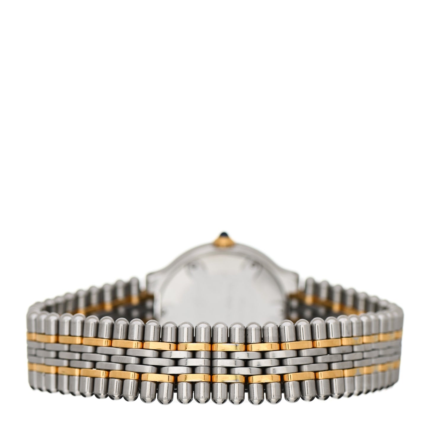 Stainless Steel 18K Yellow Gold 28mm Must De 21 Bullet Link Quartz Watch