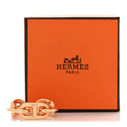 Hermes Plated Brass Regate Scarf Ring Plaque Or Rose 5 of 5