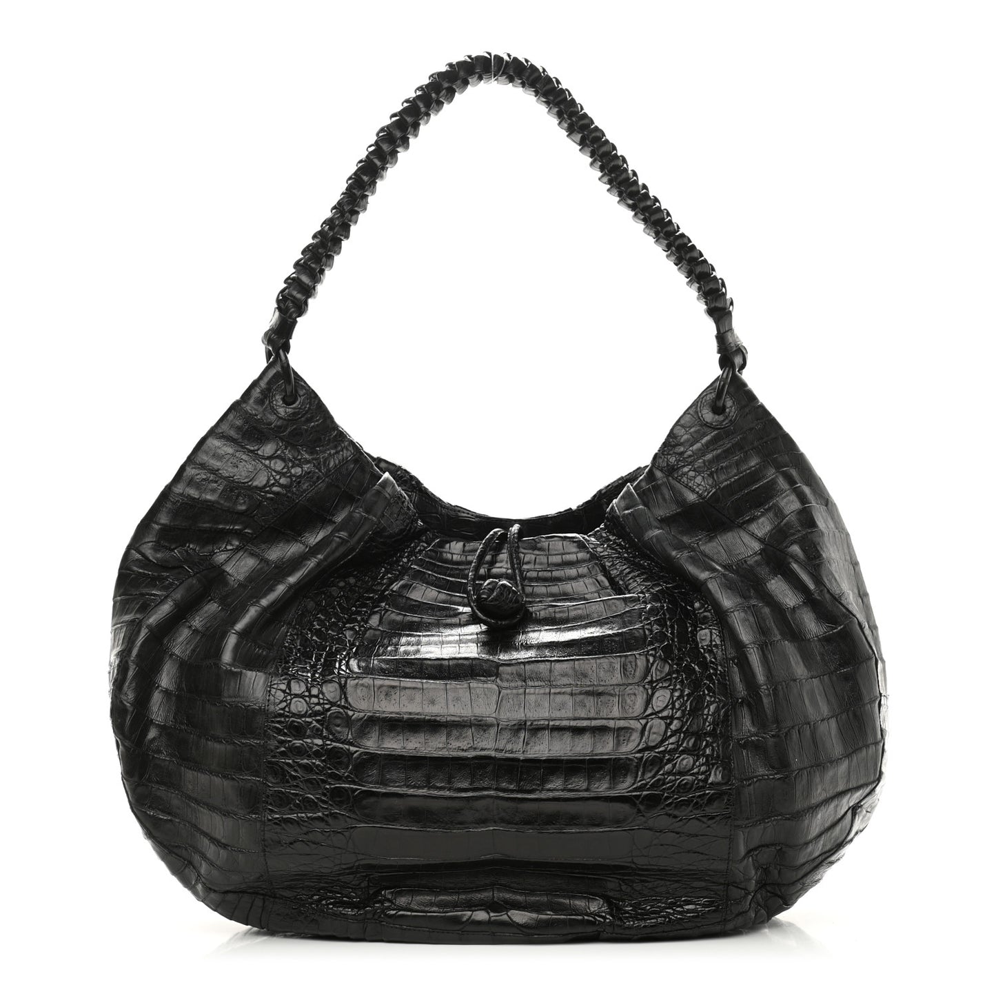 Crocodile Hobo Black