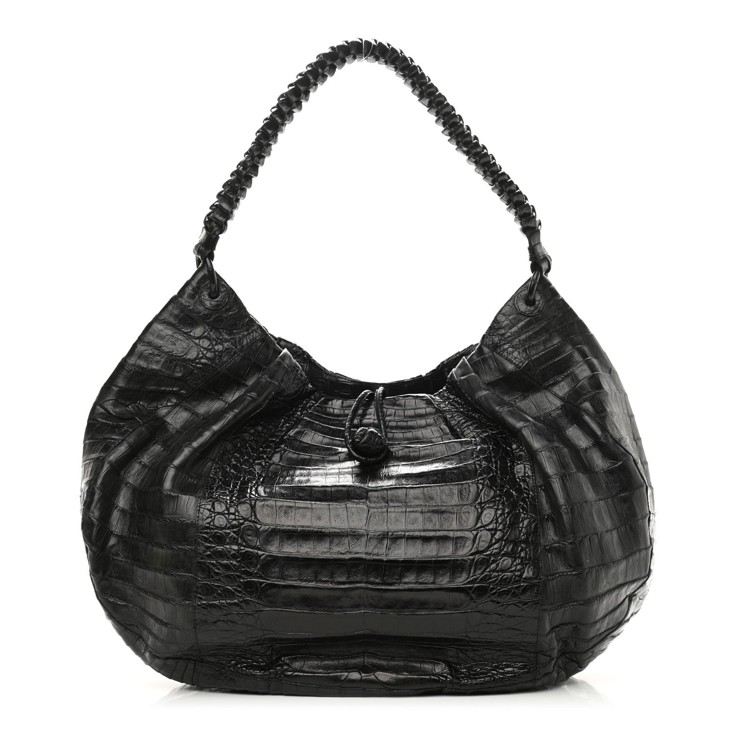 Nancy Gonzalez Crocodile Hobo Black 1 of 9