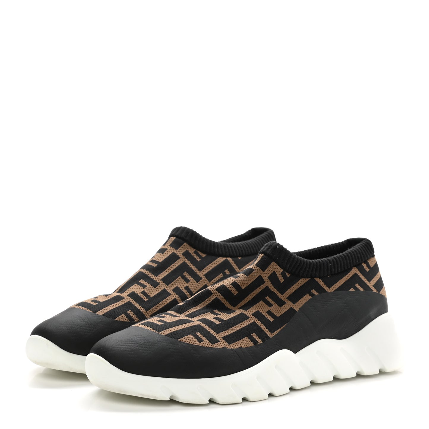 Jersey FF Mens Low Top Sock Sneakers 9 Black Tobacco