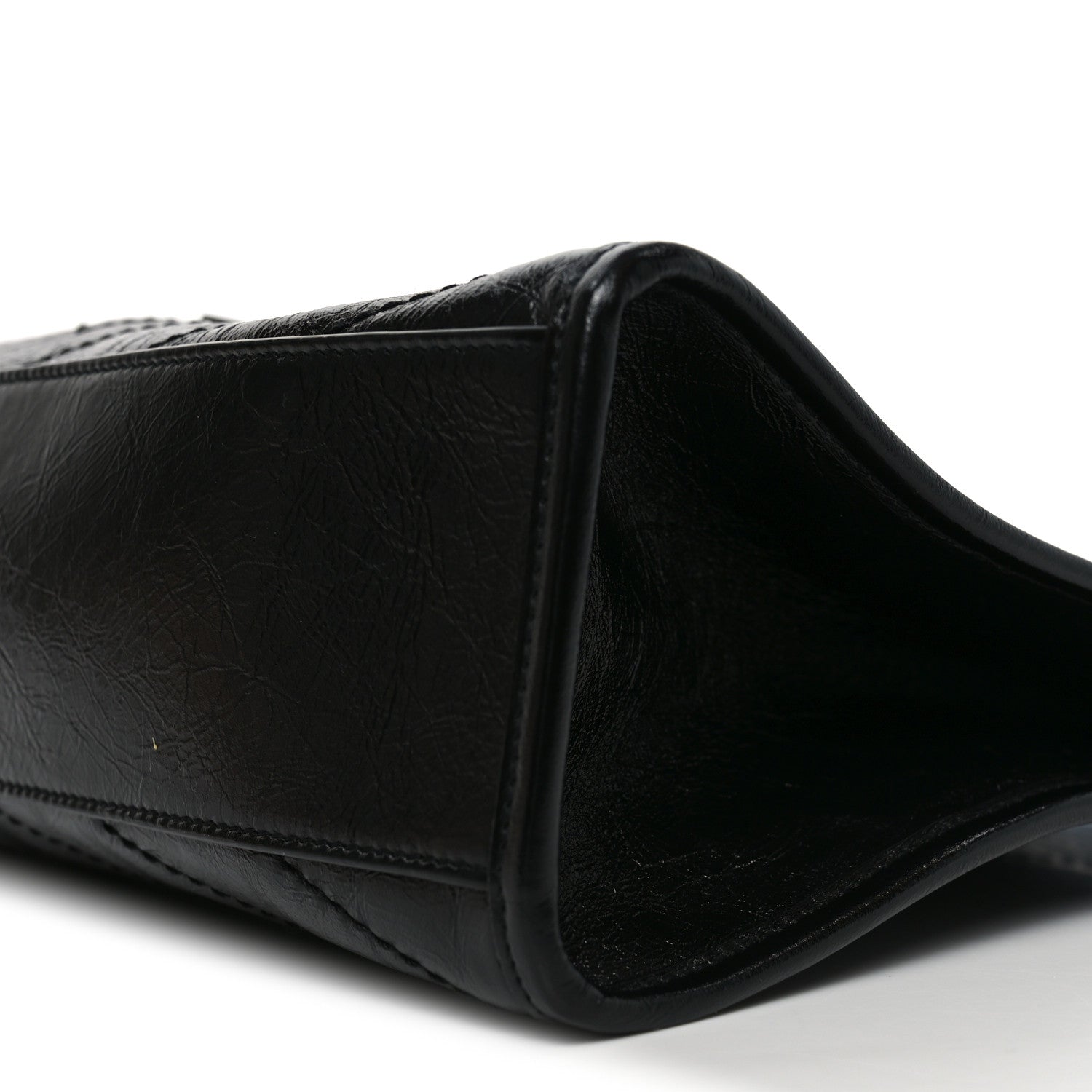 Saint Laurent Crinkled Calfskin Matelasse Monogram Medium Niki Shopper Tote Black 10 of 10