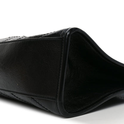Saint Laurent Crinkled Calfskin Matelasse Monogram Medium Niki Shopper Tote Black 10 of 10