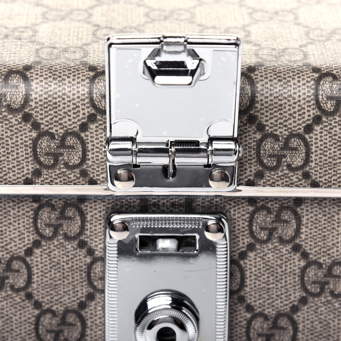 GG Supreme Monogram Globe-Trotter Beauty Case Brown