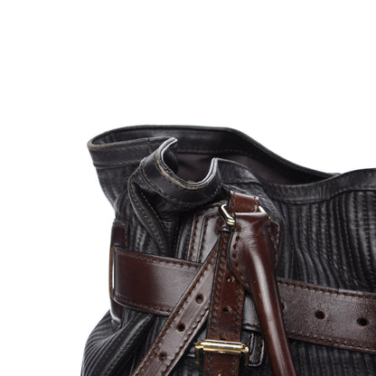 Burberry Calfskin Quilted Belt Tote Black 18 of 21
