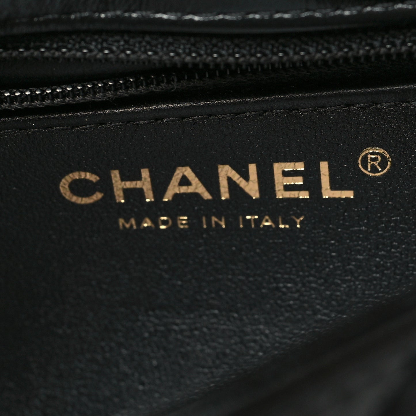 Shiny Lambskin Quilted Golden Links Top Handle Flap Black