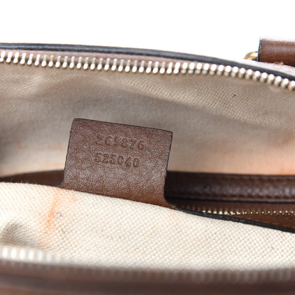 Gucci Monogram Vintage Web Small Boston Dark Brown 13 of 14