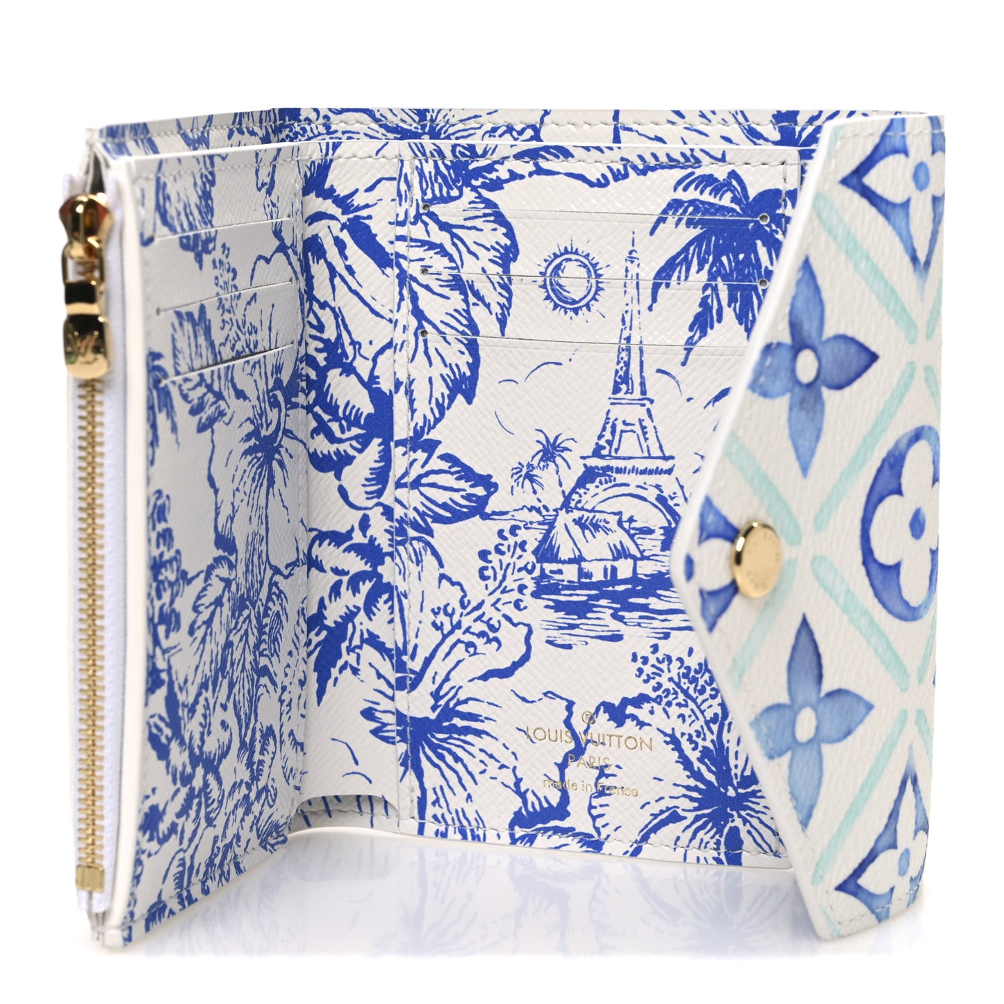 Monogram Tiles By The Pool Victorine Wallet Lagoon Blue