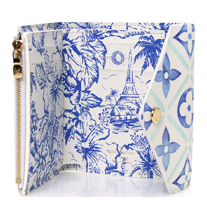 Louis Vuitton Monogram Tiles By The Pool Victorine Wallet Lagoon Blue 5 of 6
