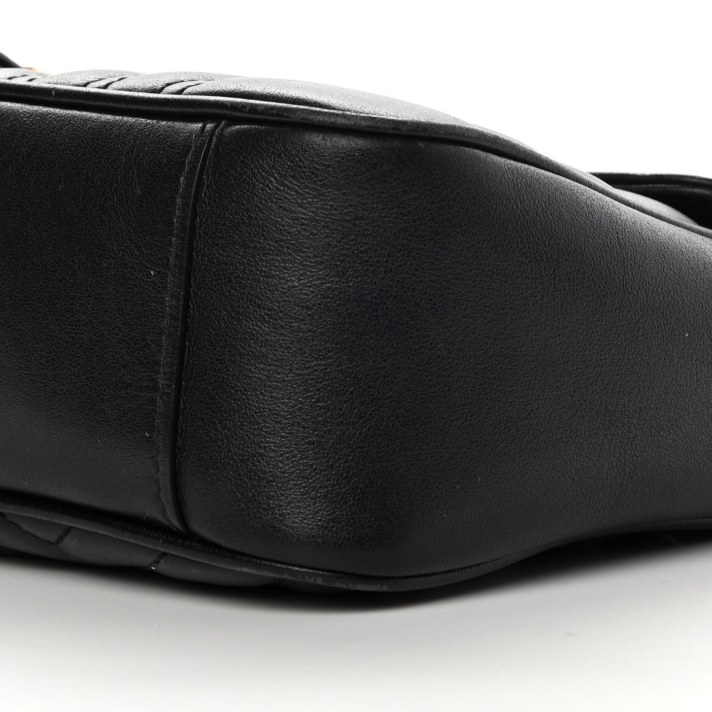 Calfskin Matelasse Small GG Marmont Shoulder Bag Black