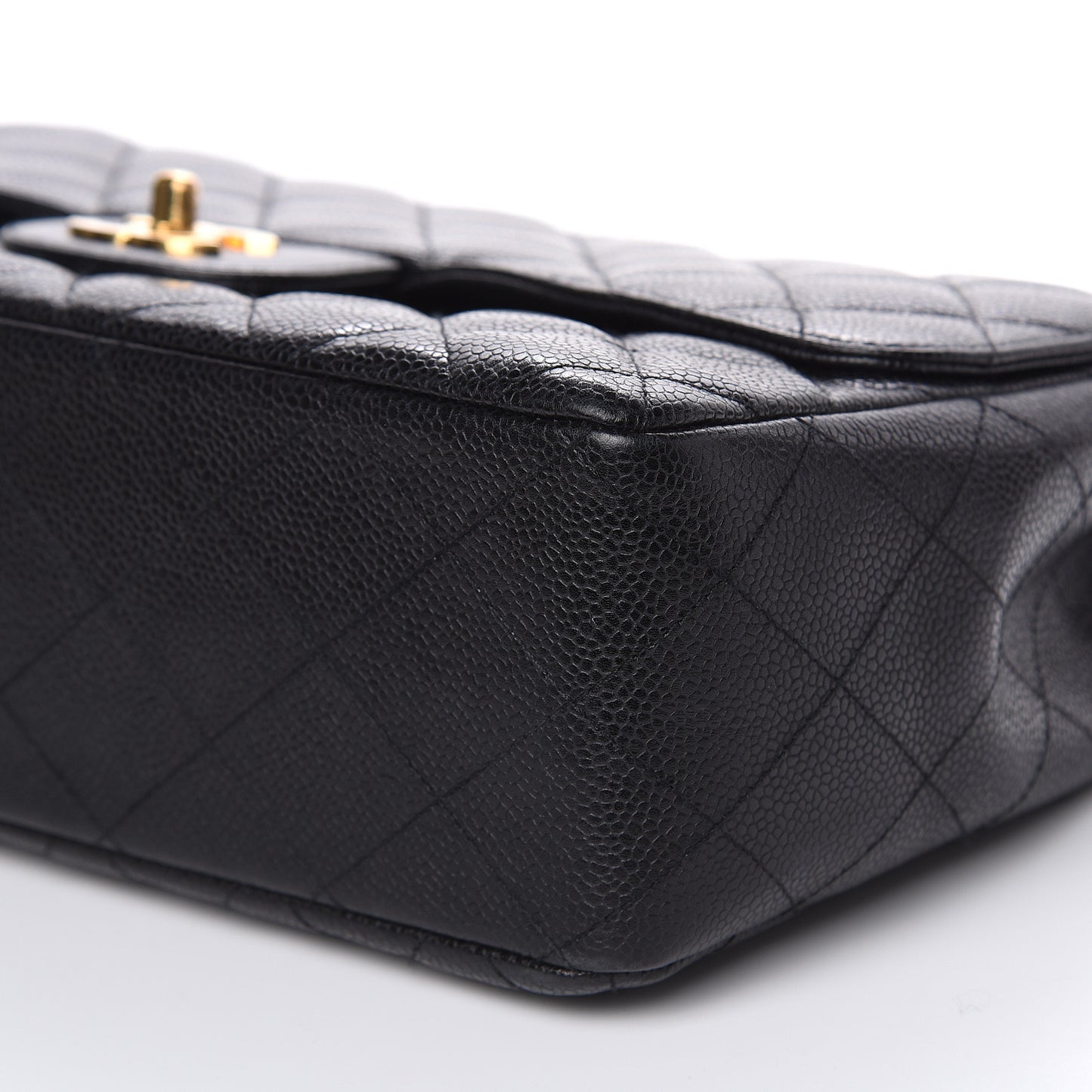 Caviar Quilted Jumbo Single Flap Black