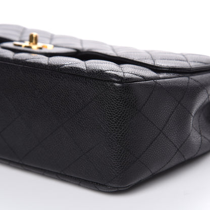 Chanel Caviar Quilted Jumbo Single Flap Black 9 of 16