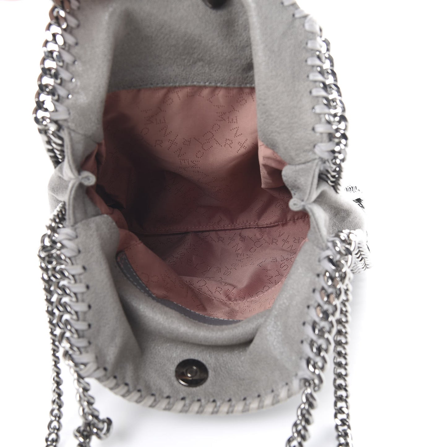 Shaggy Deer Mini Falabella Fold Over Tote Grey
