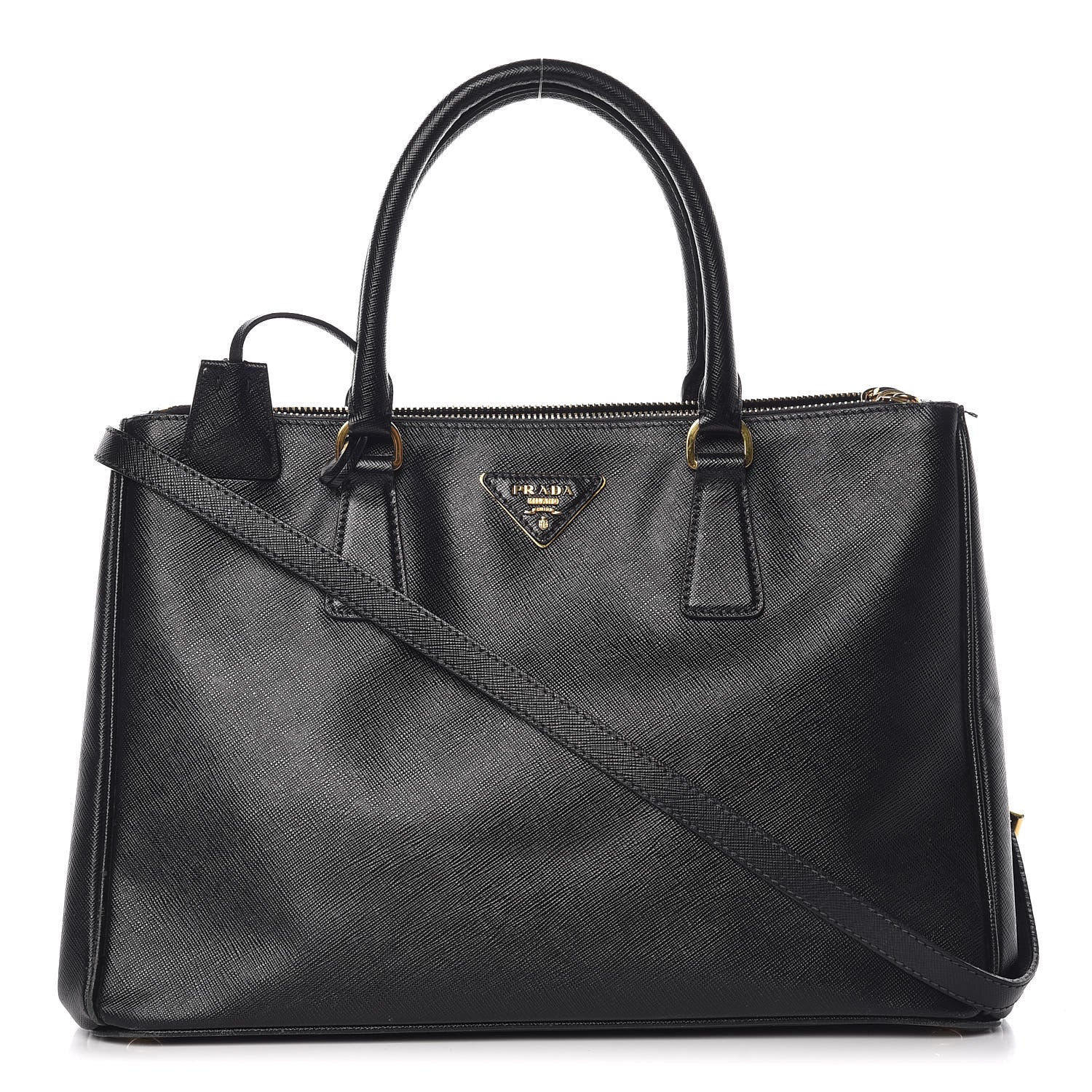 Prada Saffiano Medium Galleria Double Zip Tote Black 1 of 17