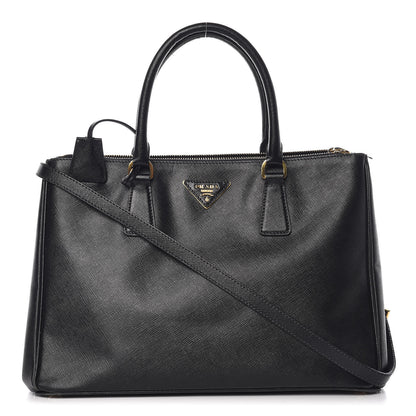 Prada Saffiano Medium Galleria Double Zip Tote Black 1 of 17