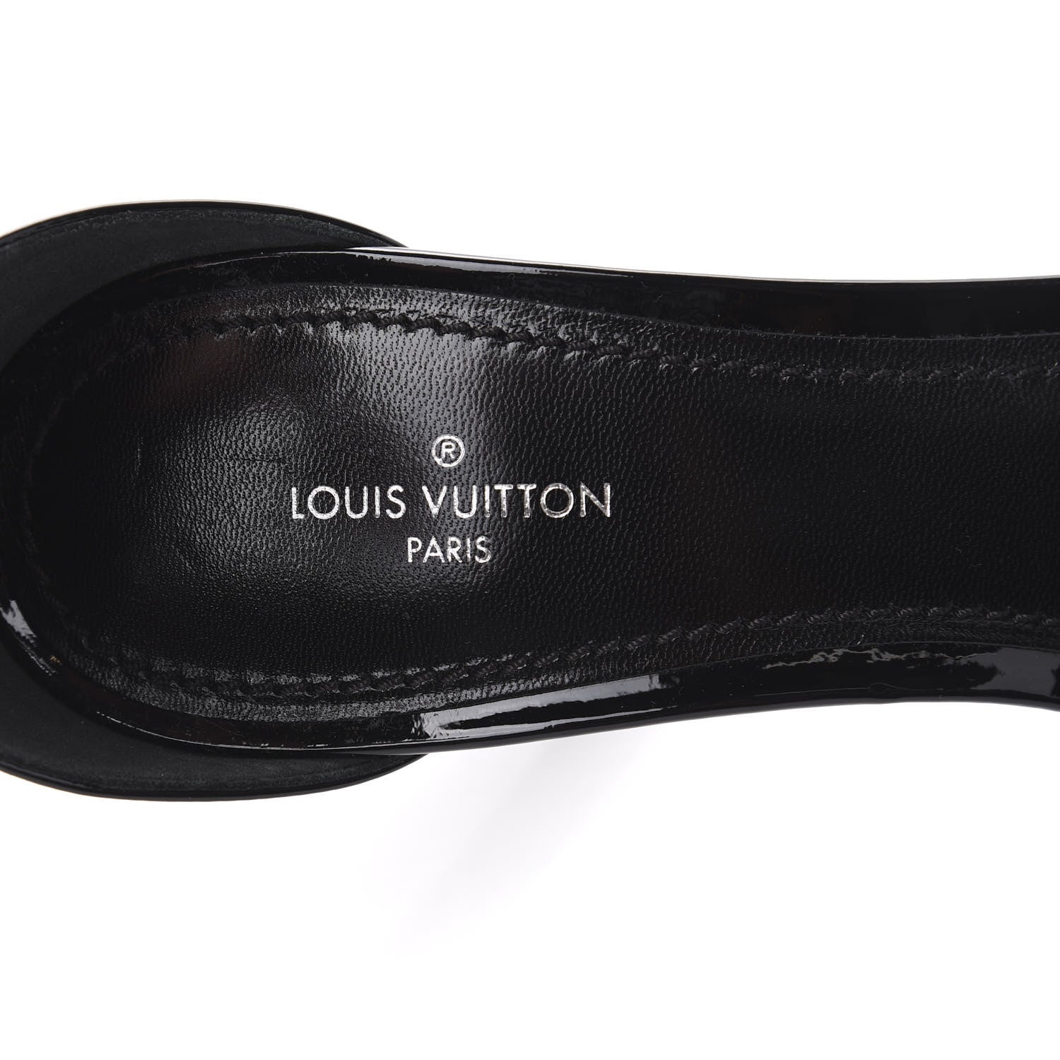 Louis Vuitton Patent Monogram Call Back Sandals 37.5 Black 7 of 9