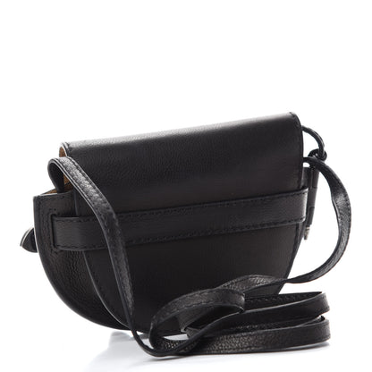 Loewe Grained Calfskin Mini Gate Western Crossbody Bag Black 2 of 10