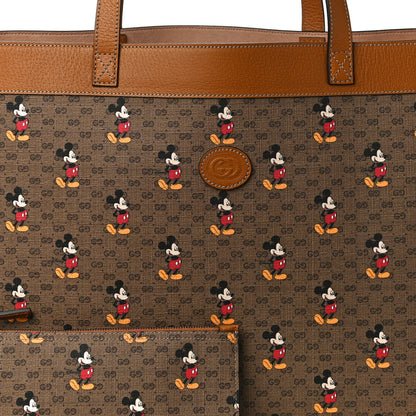 Gucci X DISNEY Mini Vintage GG Supreme Monogram Mickey Mouse Large Shopping Tote Beige Vintage Sun Oil 9 of 11