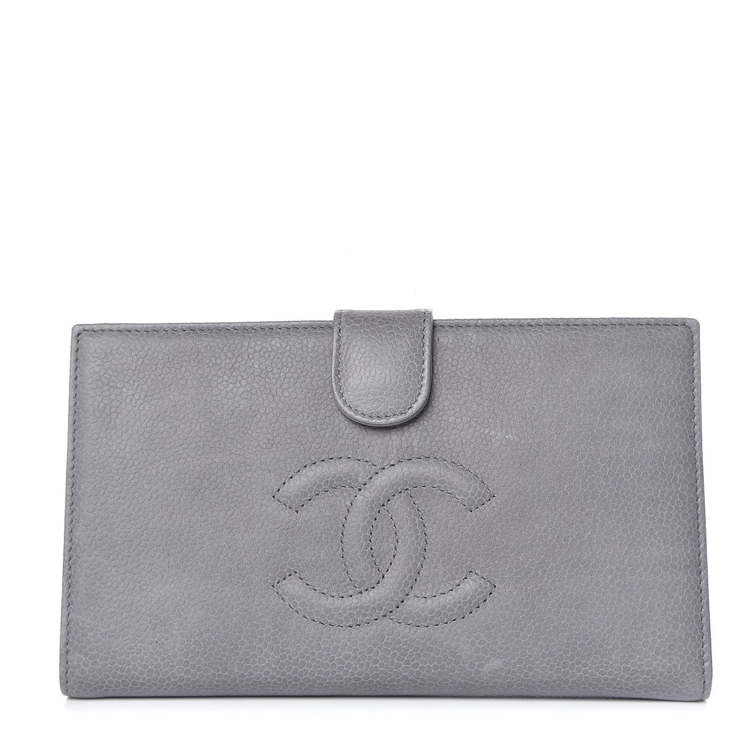 Caviar Timeless CC French Wallet Grey