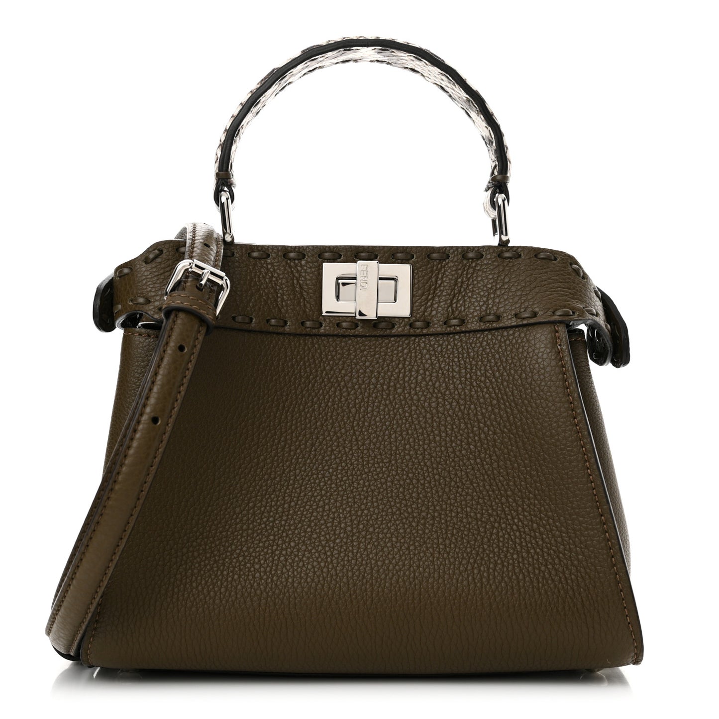 Cuoio Romano Snakeskin Selleria Mini Peekaboo Iconic Satchel