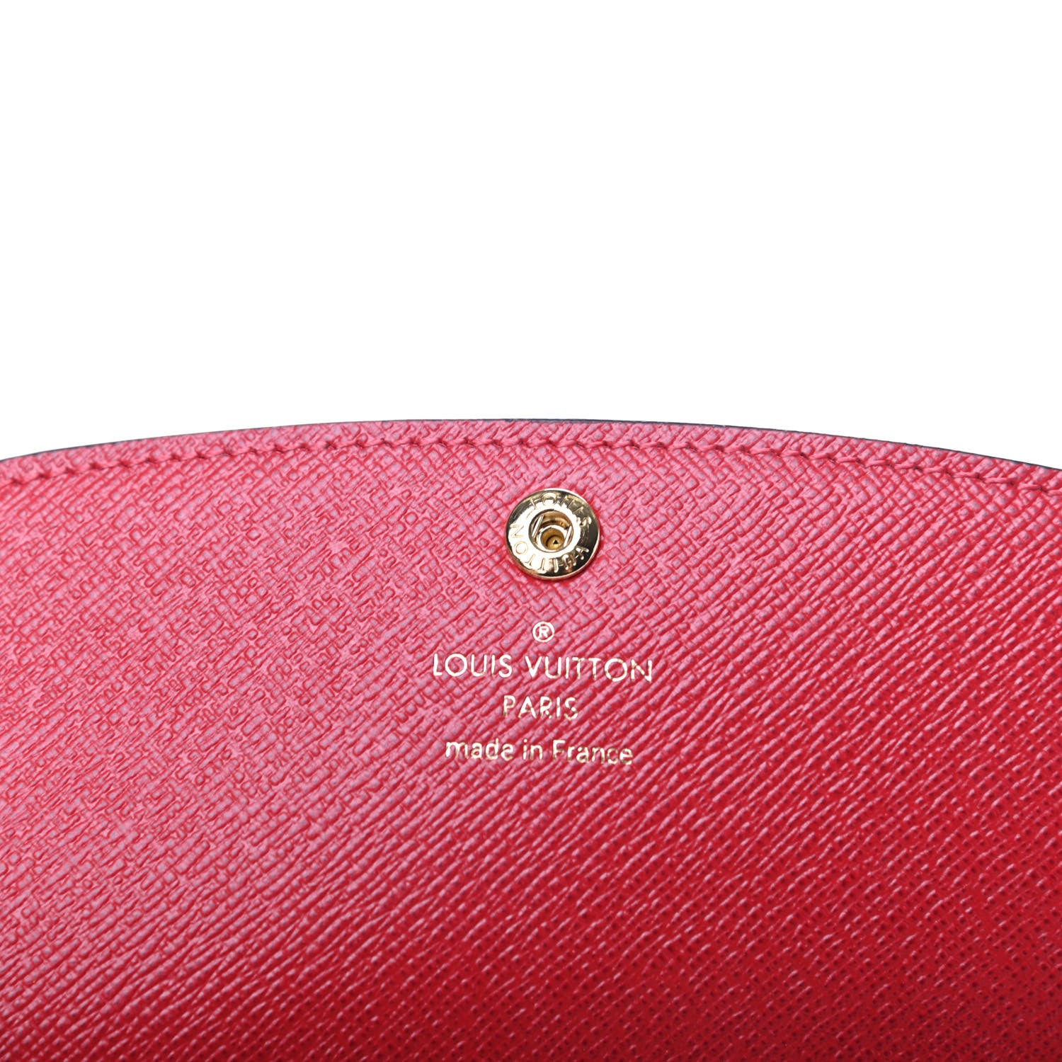 Louis Vuitton Damier Ebene Emilie Wallet Red 6 of 7