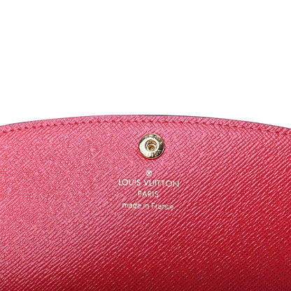 Louis Vuitton Damier Ebene Emilie Wallet Red 6 of 7