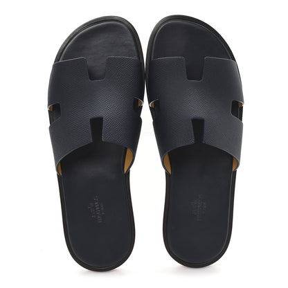 Hermes Epsom Mens Izmir Sandals 42 Marine 2 of 10