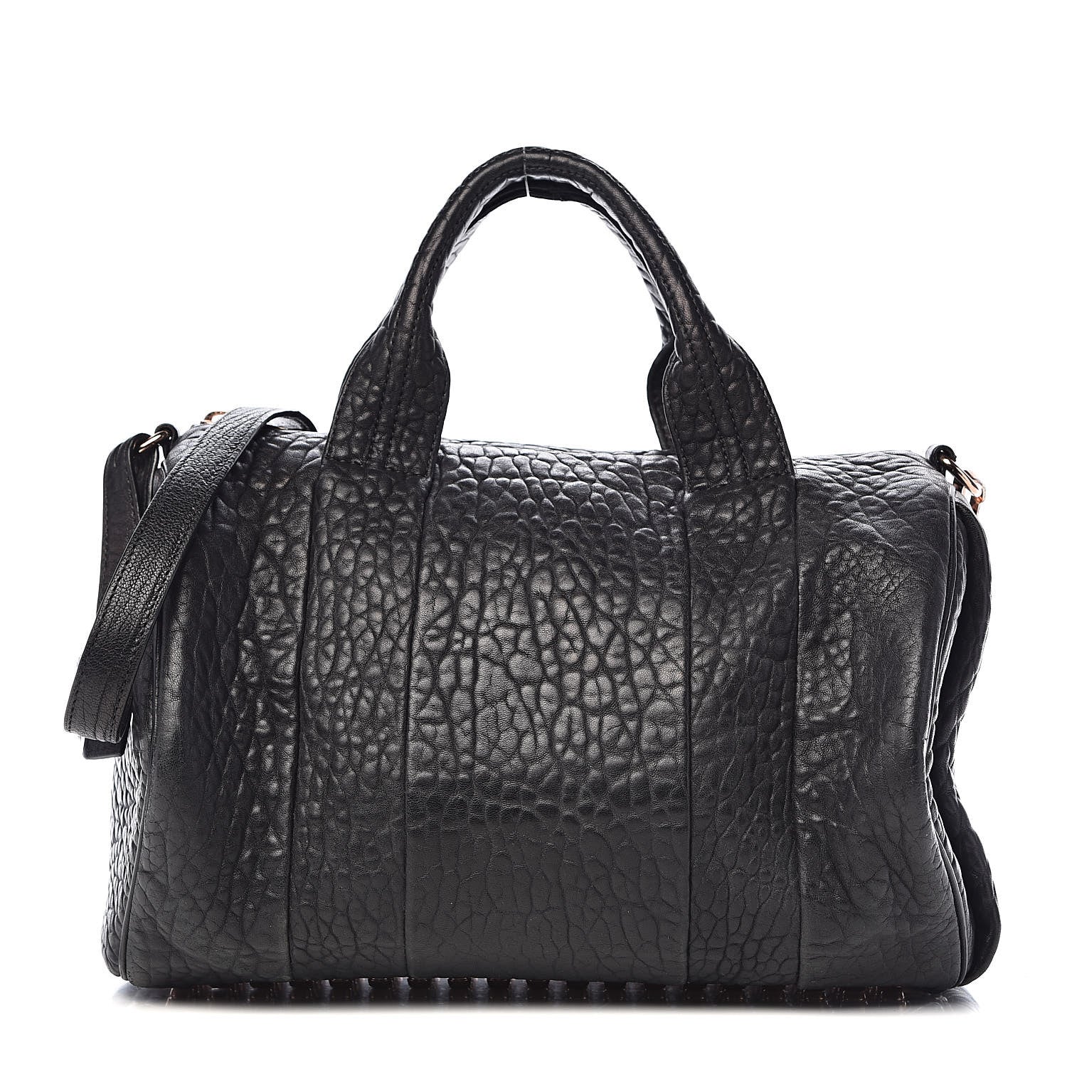 Alexander Wang Pebbled Lambskin Rocco Black Rose Gold Hardware 1 of 12