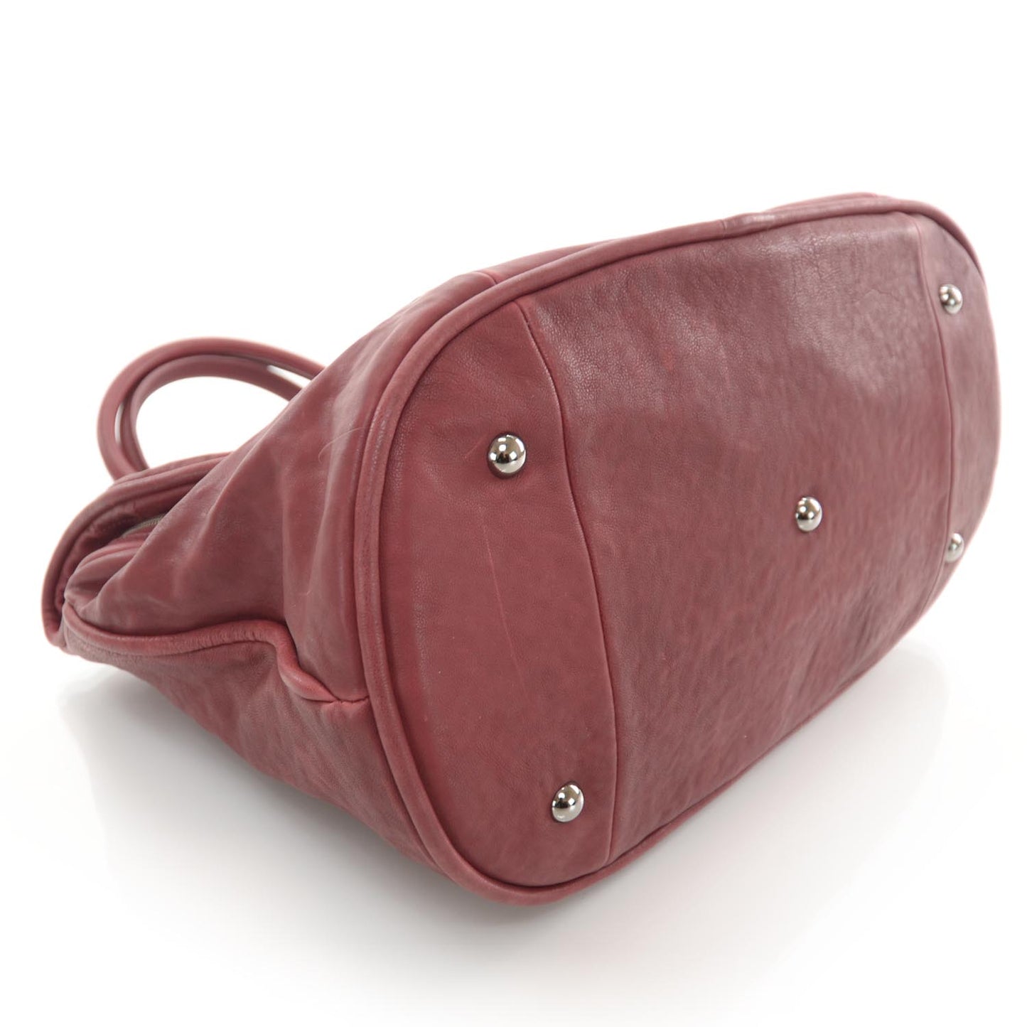 Calfskin Large Traveling Tote Red