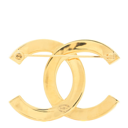 Chanel Metal Paris Button CC Large Brooch Gold 3 of 6