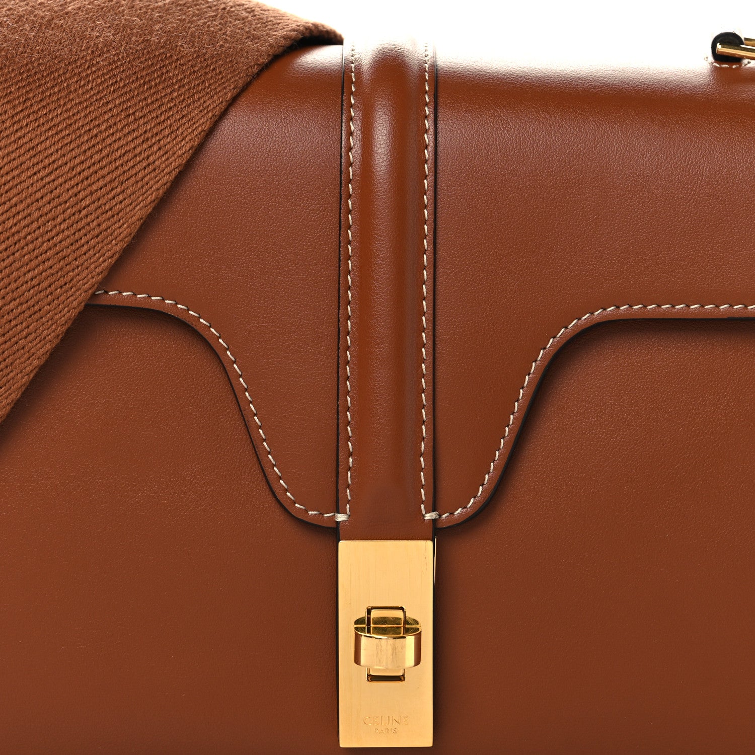 Celine Smooth Calfskin Teen Soft 16 Shoulder Bag Tan 7 of 9