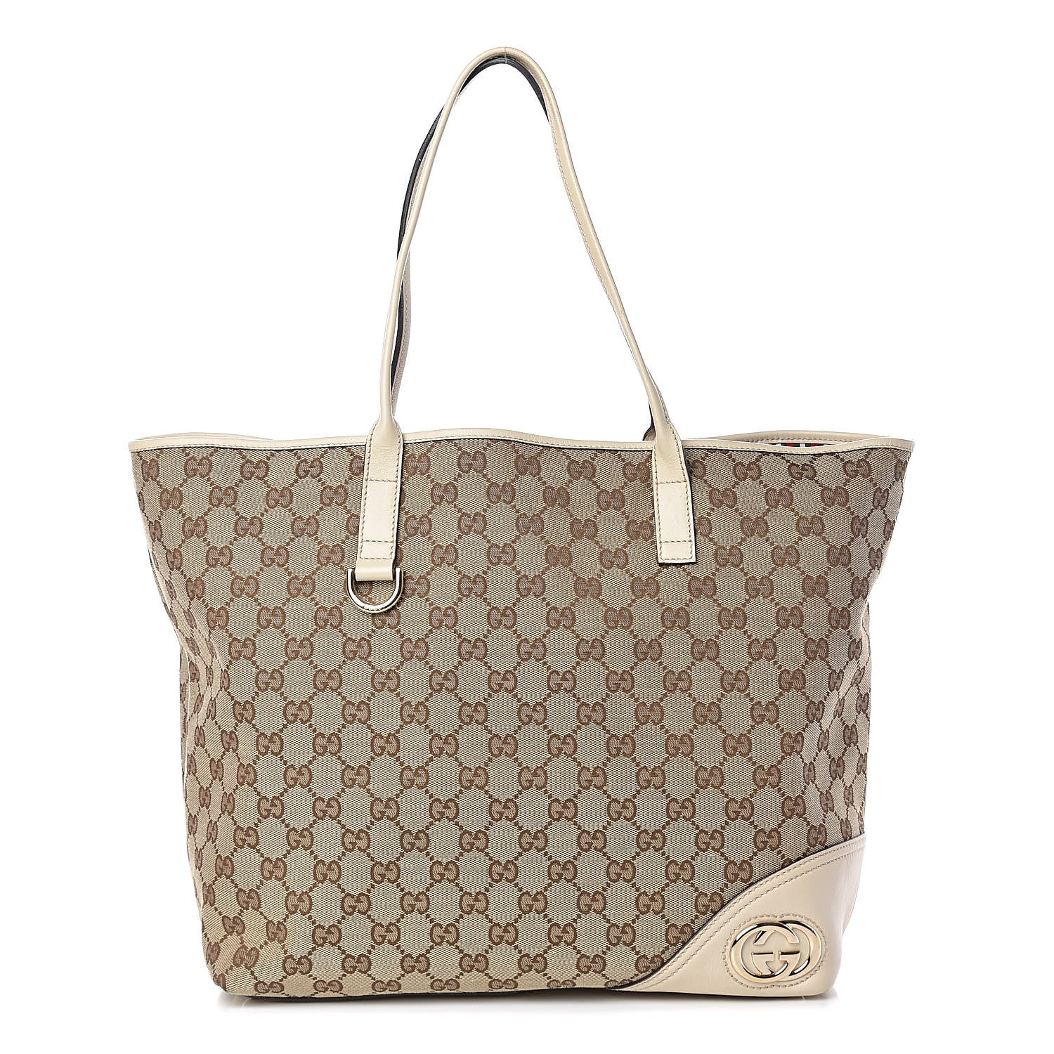 Gucci Monogram Large New Britt Tote Off White 1 of 17